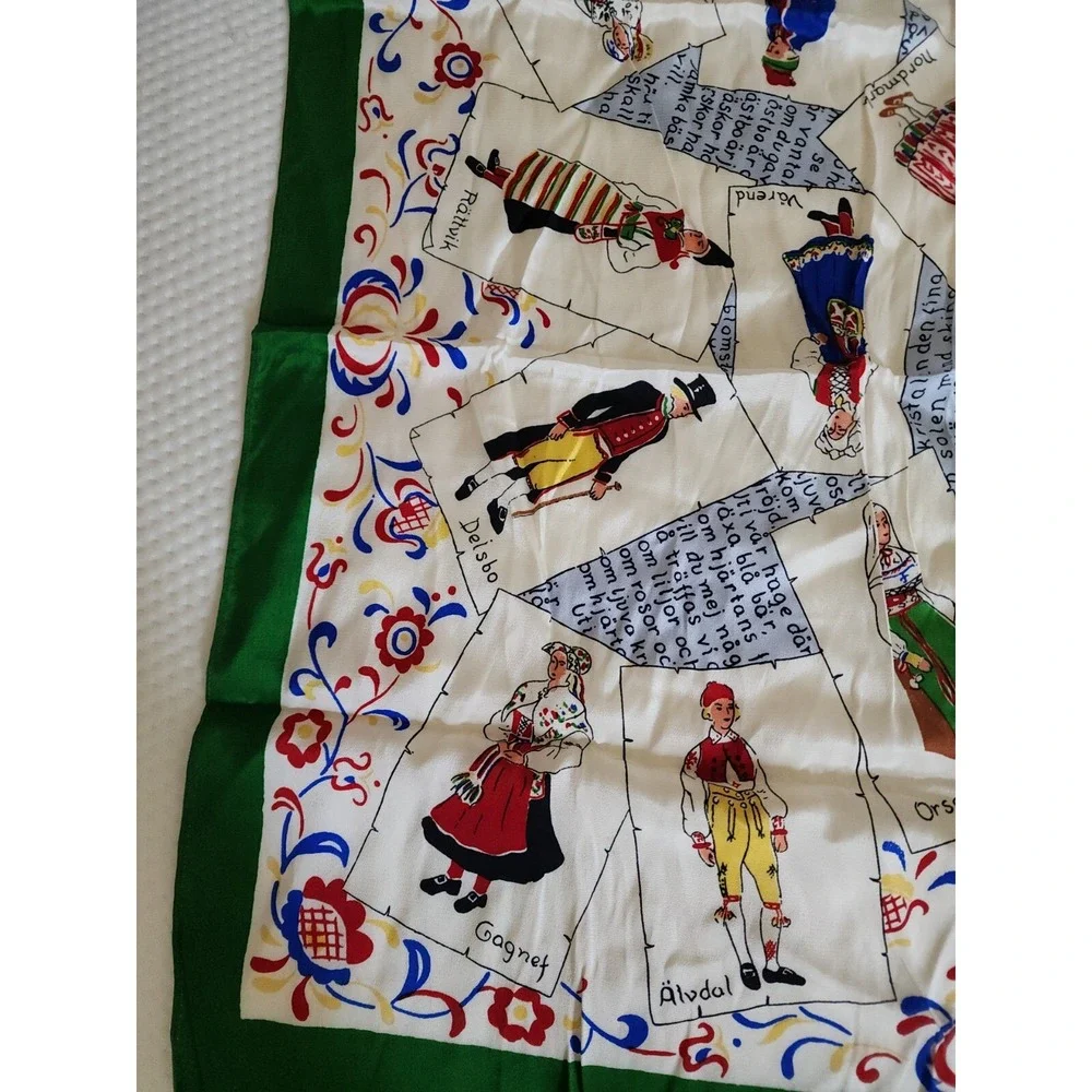 Vintage Dutch National Outfits‎ Scarf People Netherlands Holland ??? Story Scarf - Picture 3 of 12